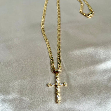 24K Gold filled Dainty Cross Necklace