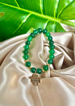 Women's Green Jade Psalms 103 Protection Bracelet, Green Beaded Gemstone Bracelet