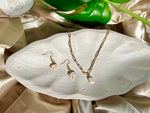 White Stone Elephant Necklace