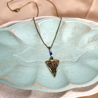 Protect Your Energy Necklace ~Tribal Arrowhead Necklace