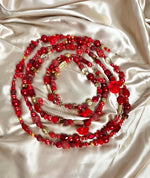 Red and Gold Luxe Beaded Garland