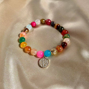 Women's Success & Motivation Rainbow Agate Bracelet