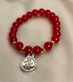 Red Jade Psalms 46 Bracelet