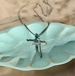 Men's Stainless Steel Cross Of Nails Necklace