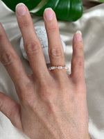 Women's Rose Gold Eternity White Opal Ring