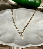 White Stone Elephant Necklace