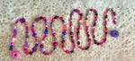 Pink and Purple Beaded Donut Garland, Party Decor