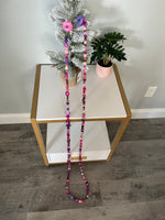 Pink and Purple Beaded Donut Garland, Party Decor