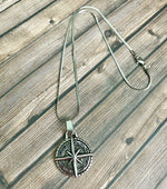 Mens Stainless Steel Northstar Compass Necklace