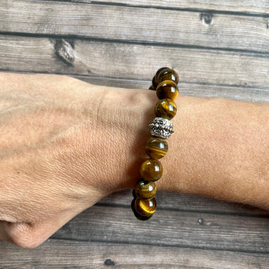 Men's Genuine Tigers Eye Bracelet