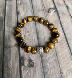 Men's Genuine Tigers Eye Bracelet