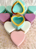 Ceramic Heart Jewelry Box ~ Heart Decor ~ Trinket Box