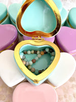 Ceramic Heart Jewelry Box ~ Heart Decor ~ Trinket Box