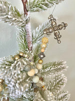 Luxury White Gold Crystal Decorative Garland