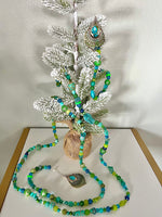 Luxe Blue Green Garland Holiday Decor