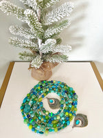 Luxe Blue Green Garland Holiday Decor