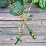 Unisex Lucky Dragon Jade Necklace, Gold Filled Dragon wrapped Jade Necklace