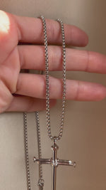 Men's Stainless Steel Cross Of Nails Necklace