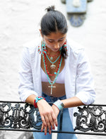 Women's Coral & Turquoise layering Necklaces