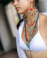 Women's Coral & Turquoise layering Necklaces