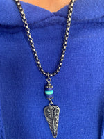 Men's Hematite Arrowhead Necklace